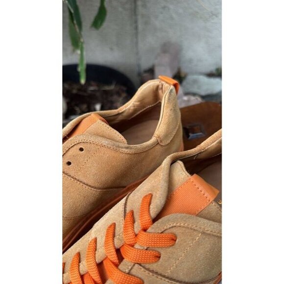 DANIEL PATRICK Size 9 Men's Orange Low Top Shoes Designer Used - Picture 3 of 11